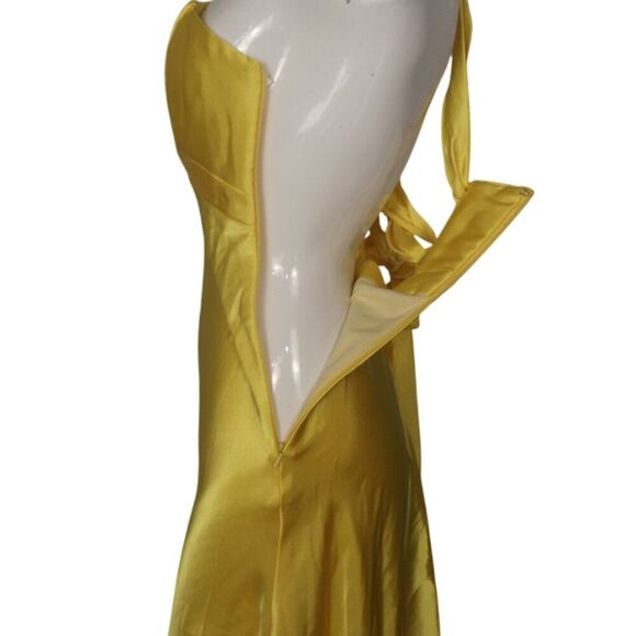 GUNNE SAX/JESSICA MCCLINTOCK Gown, 1, Yellow, Strappy, Bejeweled Centerpiece - Picture 12 of 15